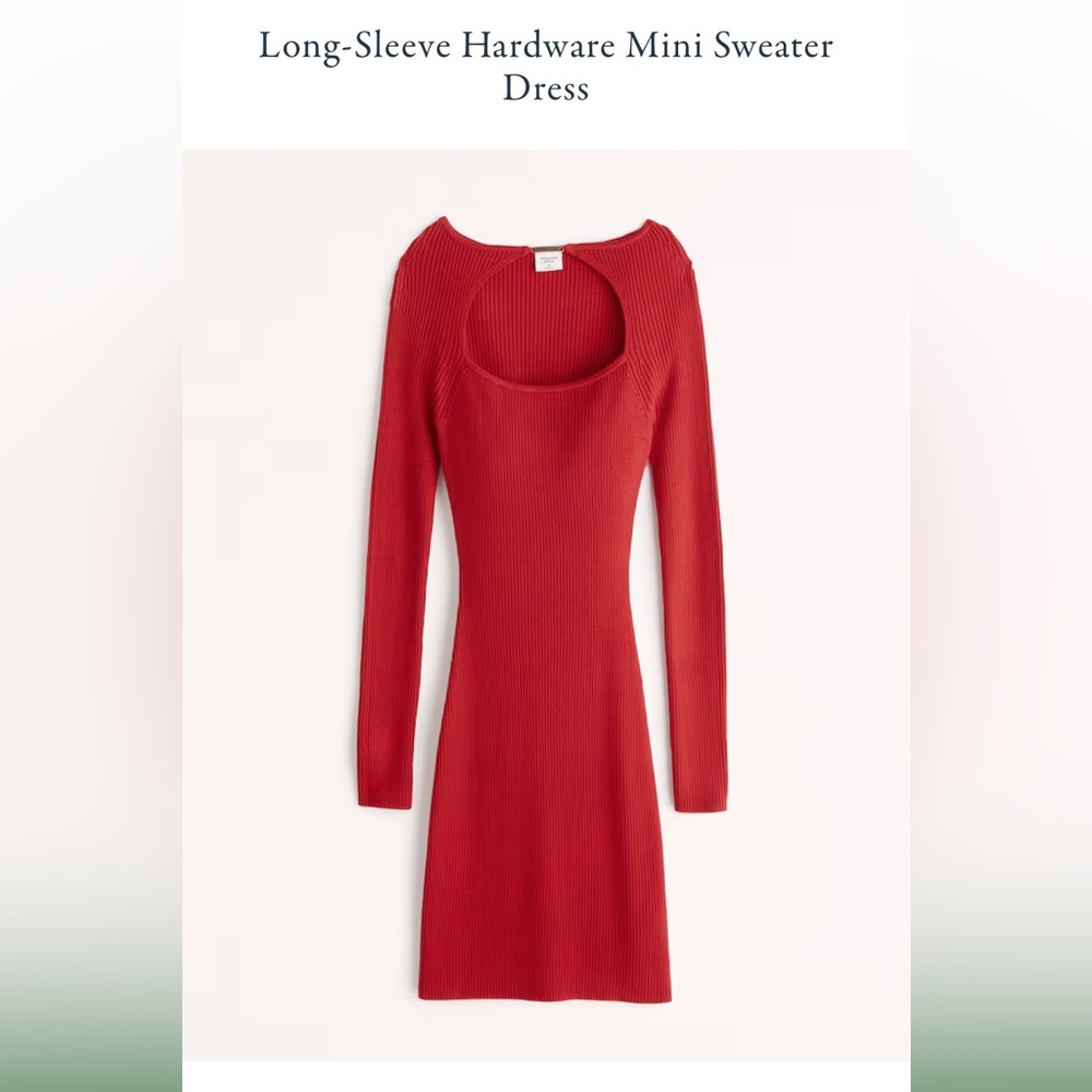 NWT Abercrombie Long Sleeve Hardware Mini Dress